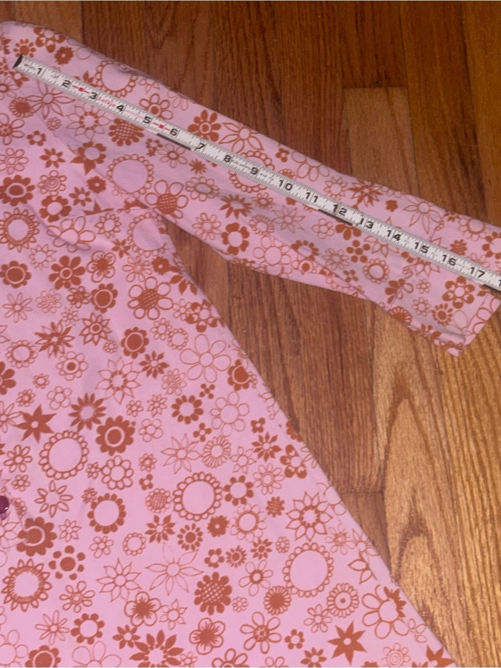 RARE Vintage Laura Ashley Wales Pink Floral Mod Mini Dress 60s 70s Made in Wales - Picture 9 of 10